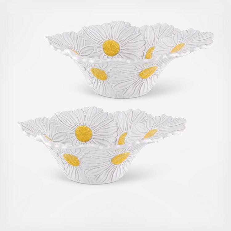 Bordallo Pinheiro, Maria Flor Small Salad Bowl, Set of 2 | Zola