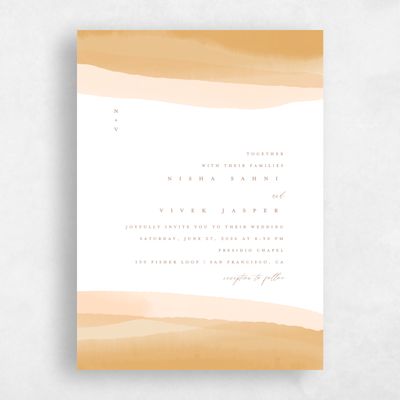 Honey, Yellow Wedding Invitation - Halloway Portrait