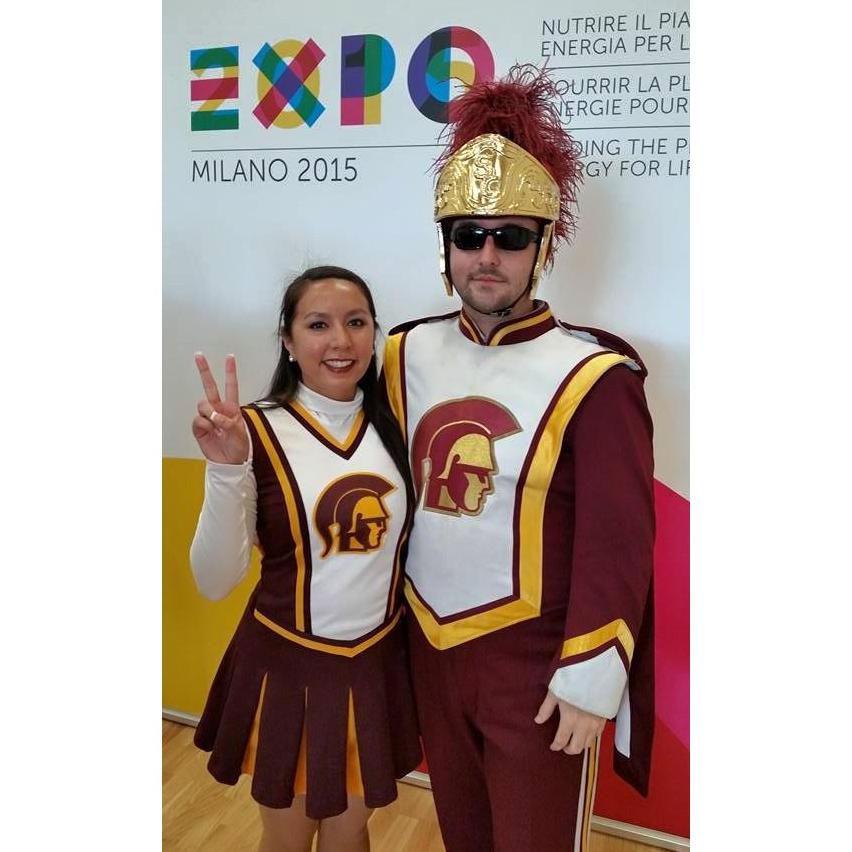 With the Trojan Marching Band in Italy