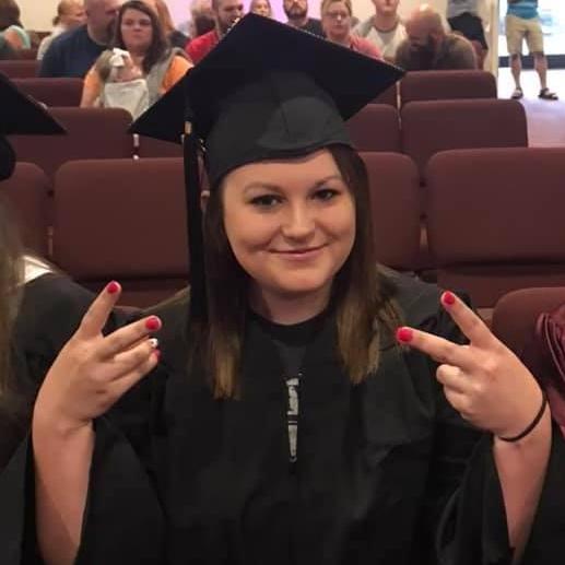 The bride graduating high school