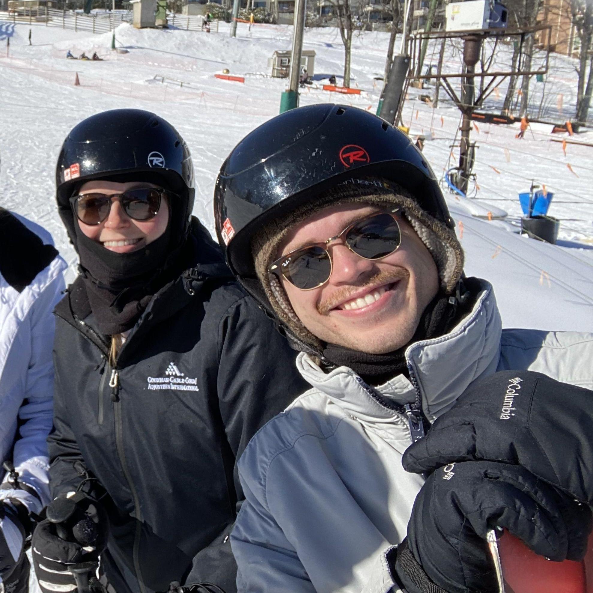 2021 - Our first time skiing! This was in Wintergreen, Virgina and started a yearly ski trip tradition with friends.