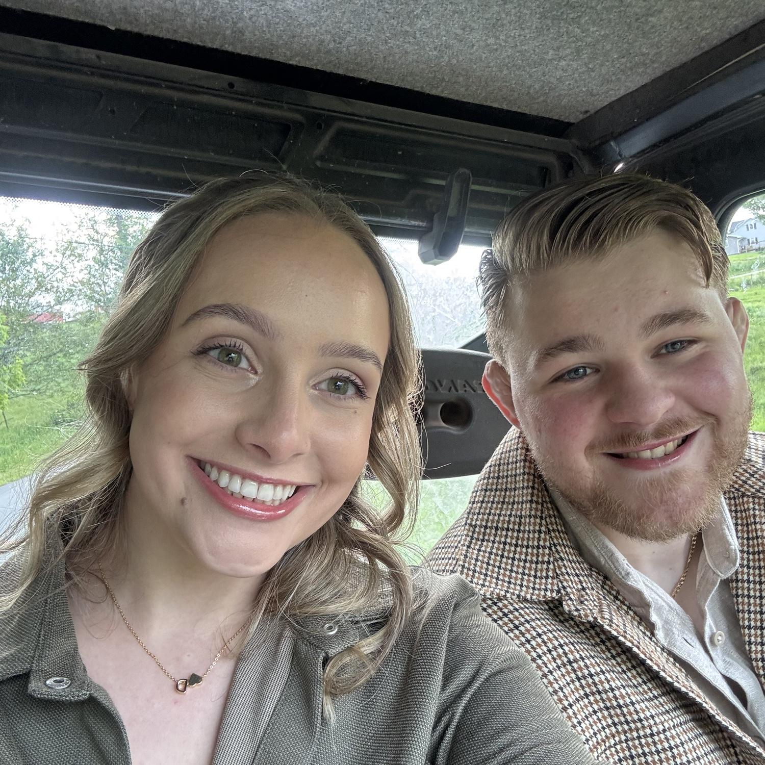 This photo was taken just minutes before their engagement shoot. They’d like to give a special shoutout to Vanessa for capturing all the beautiful photos you see on their website.