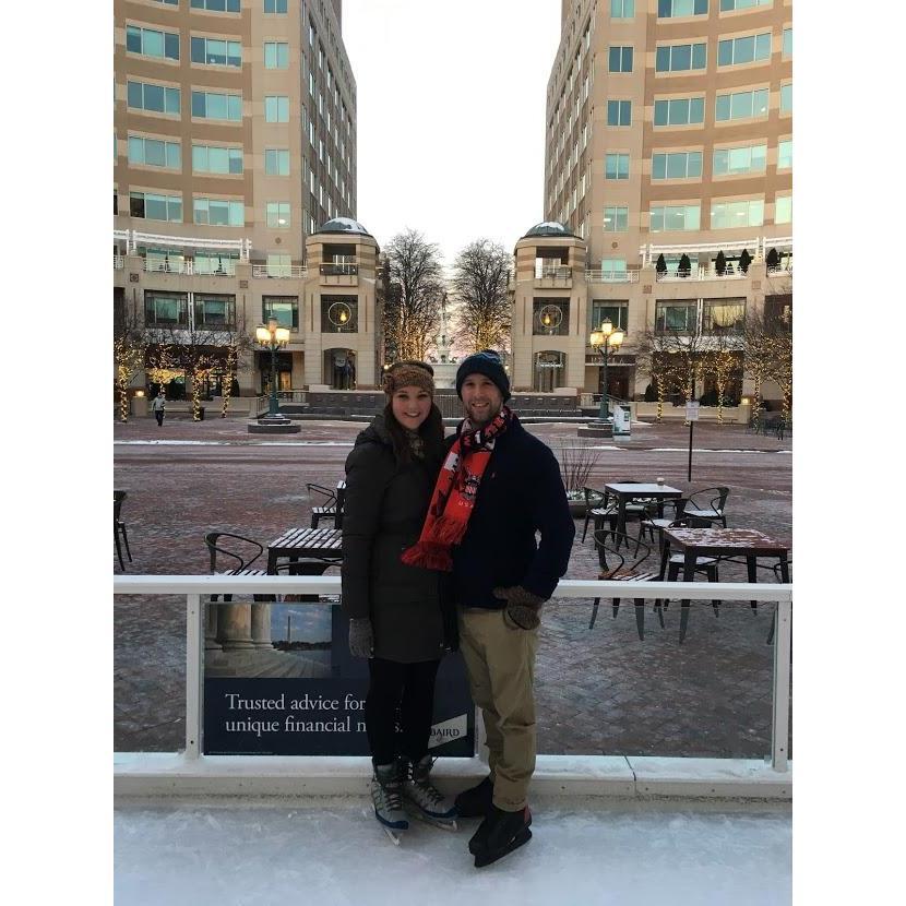 Our first official date! We went ice skating and went to dinner.