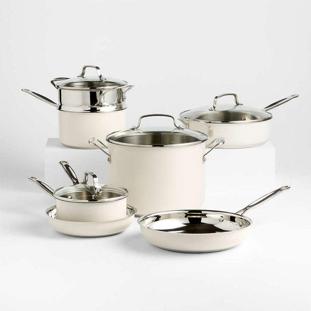 Cuisinart ® Chef's Classic™ Vanilla Creme 11-Piece Stainless Steel Cookware Set