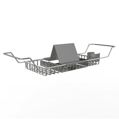 Brookstone® Deluxe Bathtub Caddy in Silver