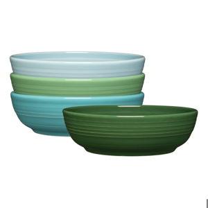 Mixed Aegean Coupe 6 3/4 Inch Salad Bowl 24 OZ, Set of 4