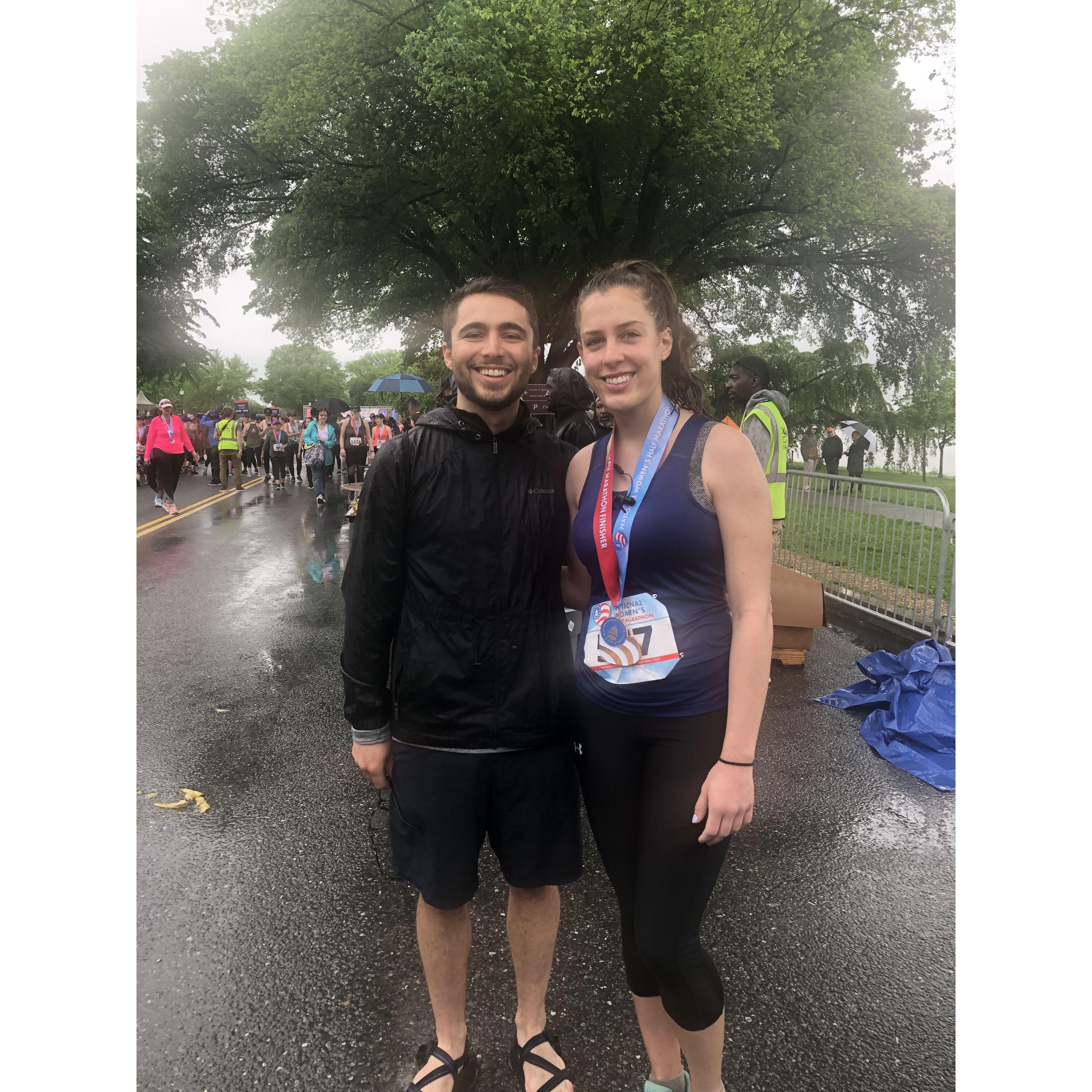Caro's drenched half marathon, May 2019