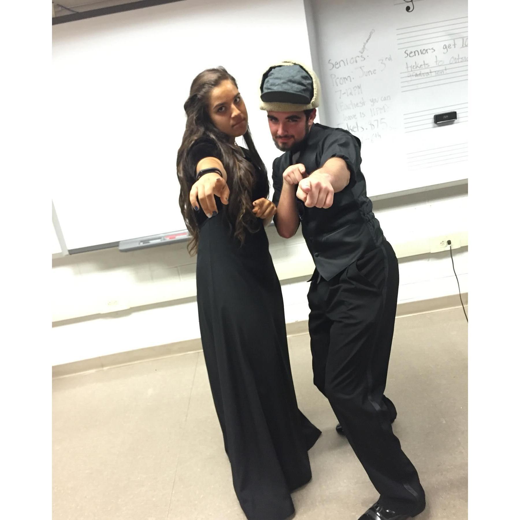 Greg and Alexa met at a choir concert in 2014, this picture was taken at their last choir concert together, Spring of 2016.