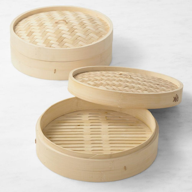 Williams Sonoma Bamboo Steamer, 12", Set of 2