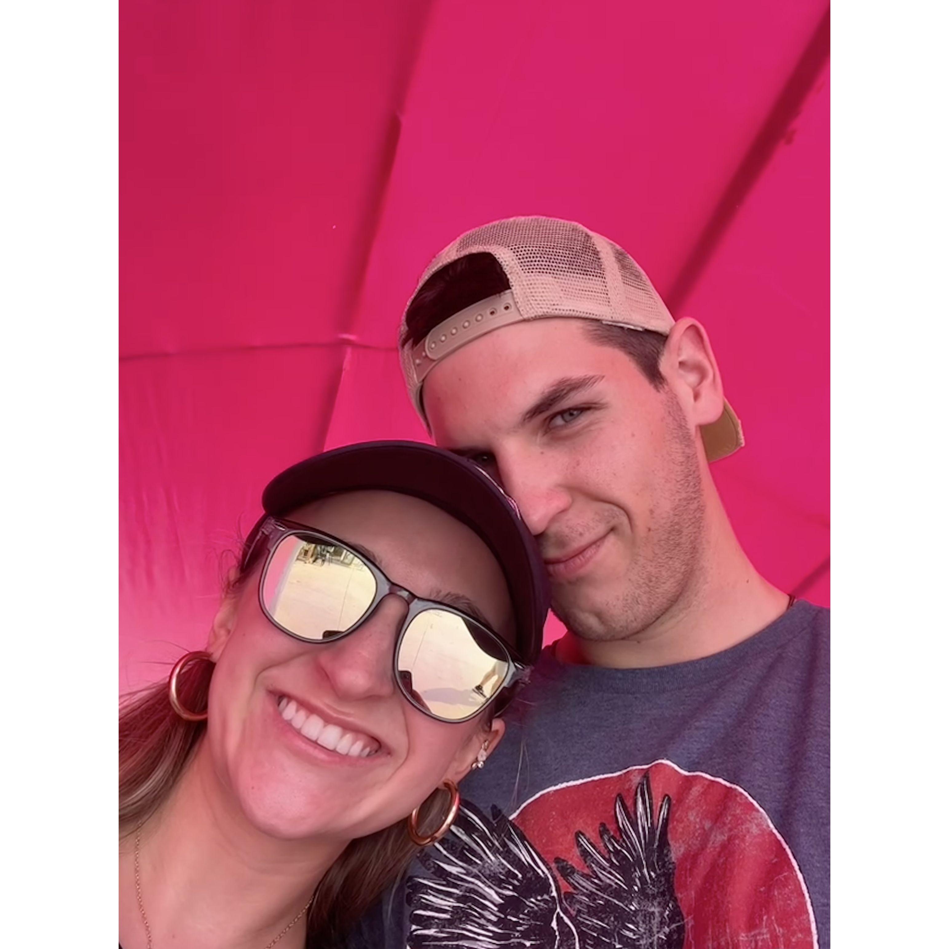 Last trip with each other in KC before he proposed! We went to a Koe Wetzel concert together!