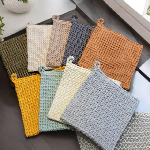Handmade Double Thick Thermal Stitch Crochet Potholders |Crocheted Potholders |Pot Holders|Housewarming Gifts|Crochet Hot pads|Kitchen Gifts