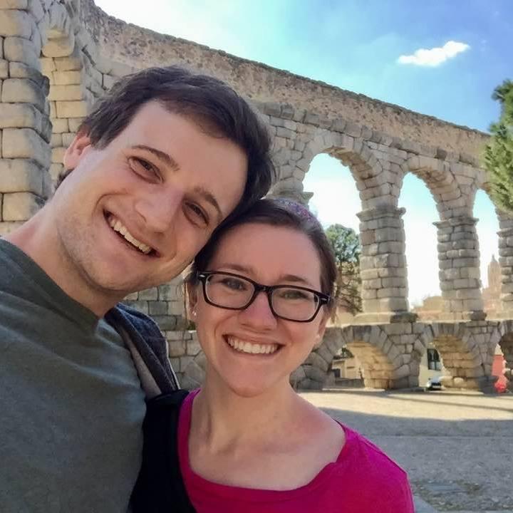 At the Roman aqueduct of Segovia
