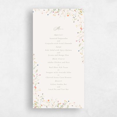Beige Wedding Menu - Caramella