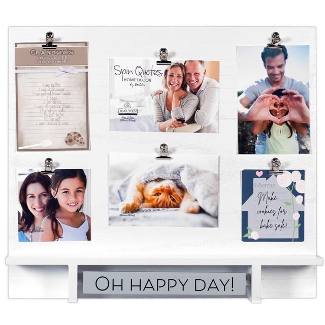 Malden® 6-Opening 4-Inch x 6-Inch Clip Collage in Grey/White