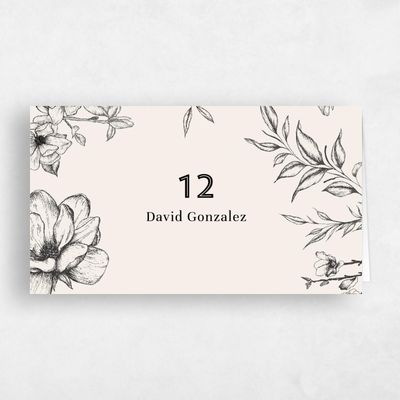 Beige Maximalist Wedding Place Card - Birkenfeld