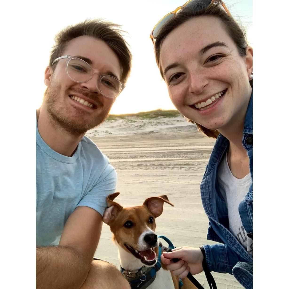 Devin lived in Corpus Christi, TX while getting her Master's degree, so we got to go to the beach with Doozy all the time.