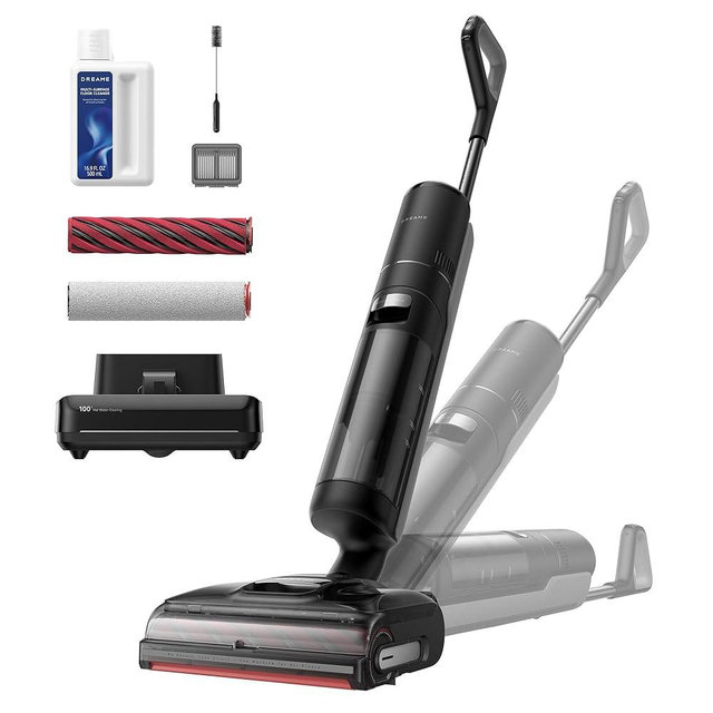 DREAME H15 Pro CarpetFlex Cordless Vacuum Mop, Wet Dry Vacuum Cleaner with Dual Brushes for Hard Floors & Carpet, Tangle-Free Hair-Cutting, 23kPa Suction, 180° Lie-Flat Floor Washer, 194°F Fast Drying