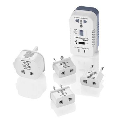 Travel Smart 2 Outlet Converter Set w/ USB Port