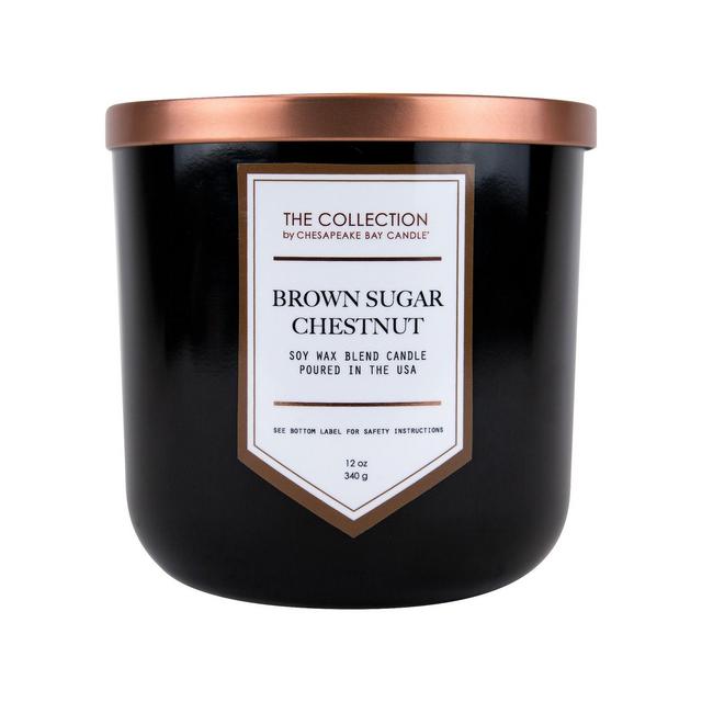12oz Glass Jar 2-Wick Candle Brown Sugar Chestnut - The Collection By Chesapeake Bay Candle