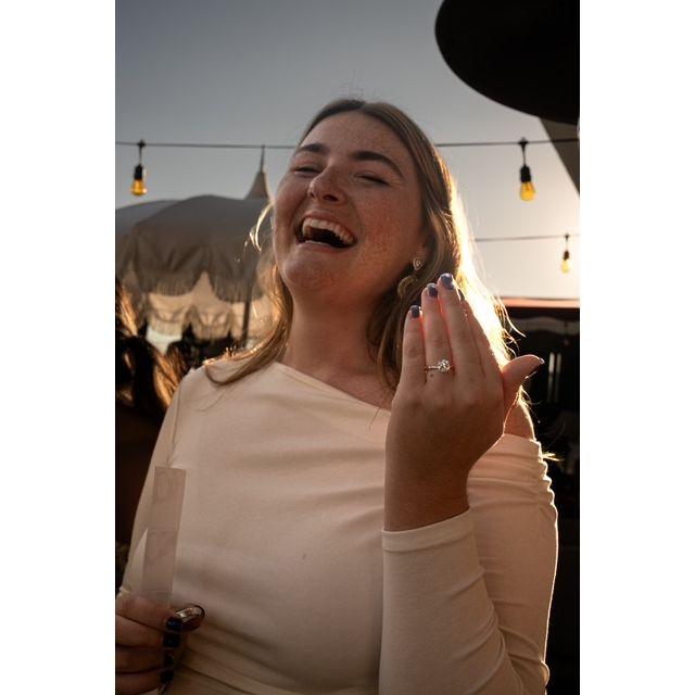 We walked right out of the photo booth where George proposed to all of my friends there to congratulate us!