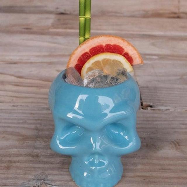 Candy Skull Tiki Mug - Blue