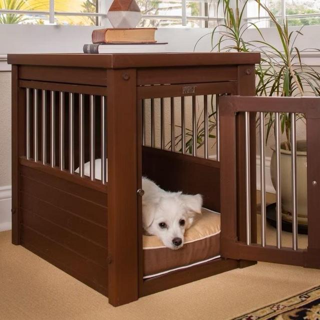 Russet Medium Size End Table Dog Crate