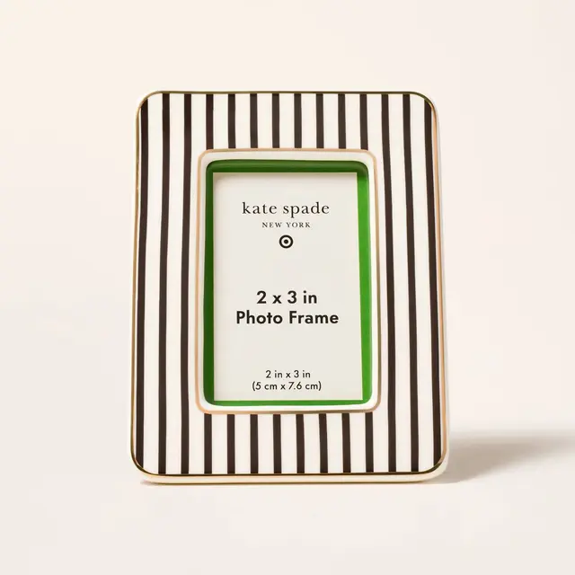 2"x3" Stripe Mini Picture Frame Black/Cream - kate spade new york x Target