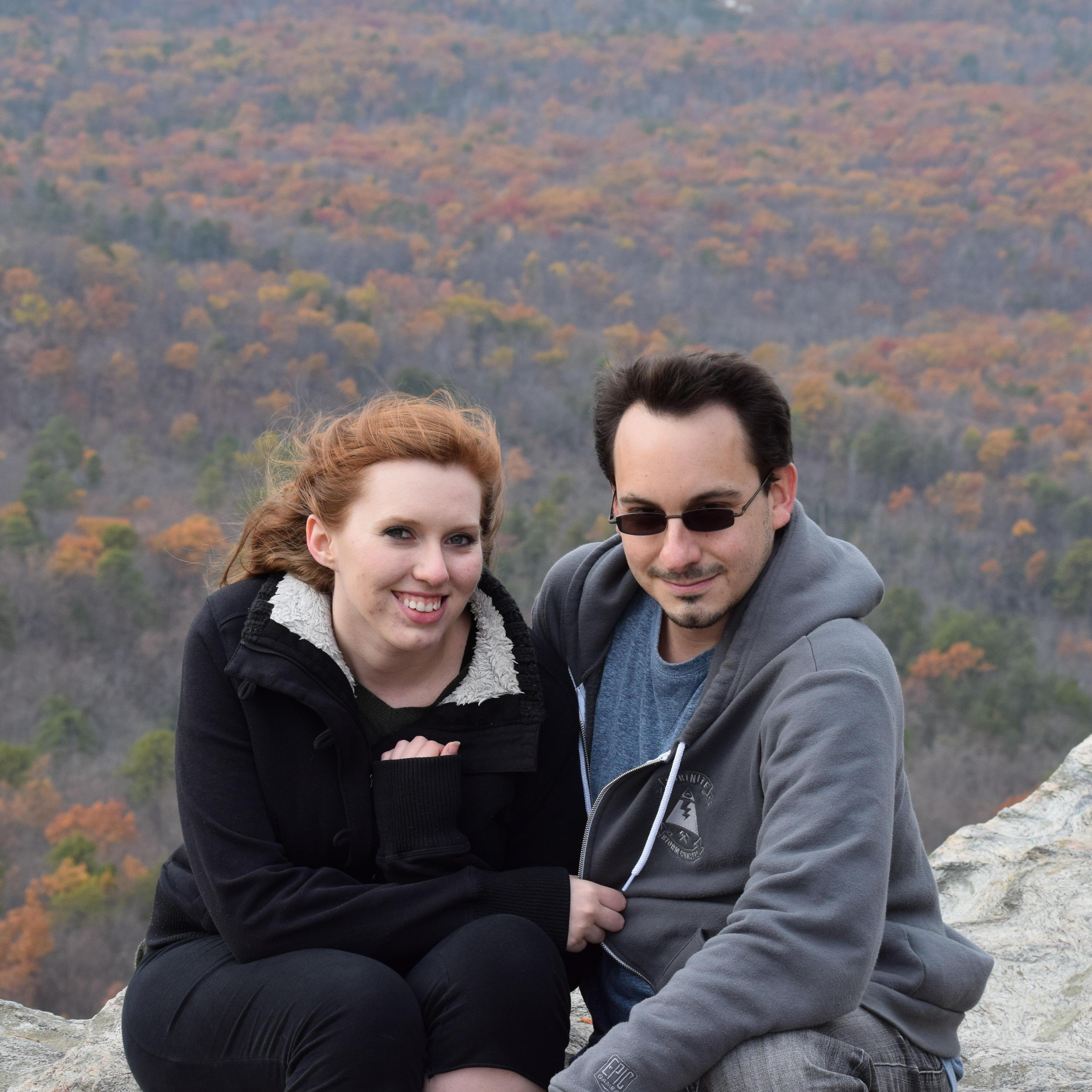 On the top of Hanging Rock where Stephen proposed