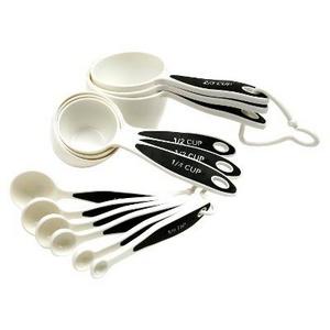Norpro Grip EZ Measuring Cups and Measuring Spoons Set - Black/ White