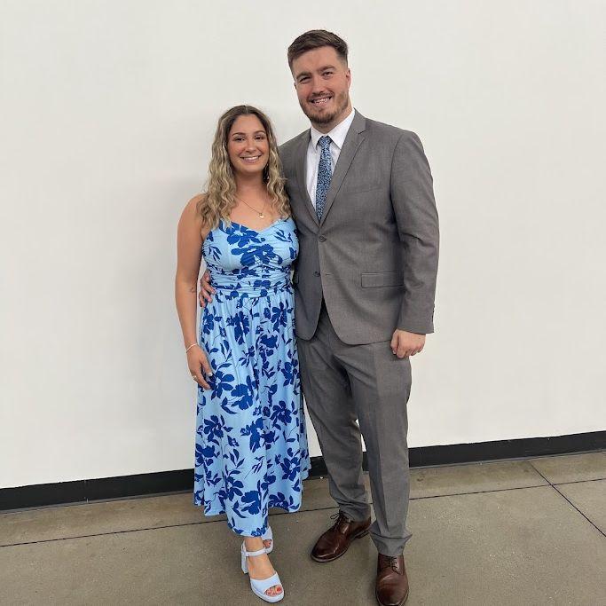 Raechel picked out the matching tie.