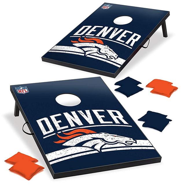 Wild Sports NFL Denver Broncos Cornhole Outdoor Game Set, 2' x 3', Blue, One Size (1-1-16023-TJ109WD)