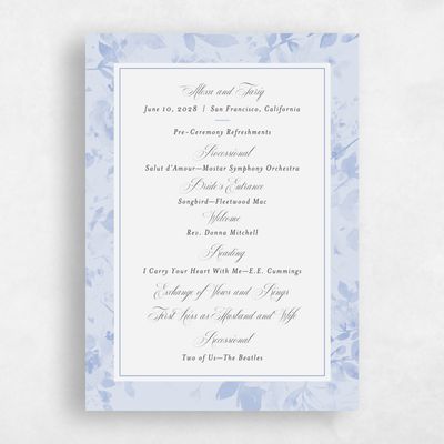 Multi-Colored Wedding Program - Hermine