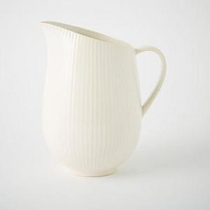 Textured Pitcher - White (Lines)