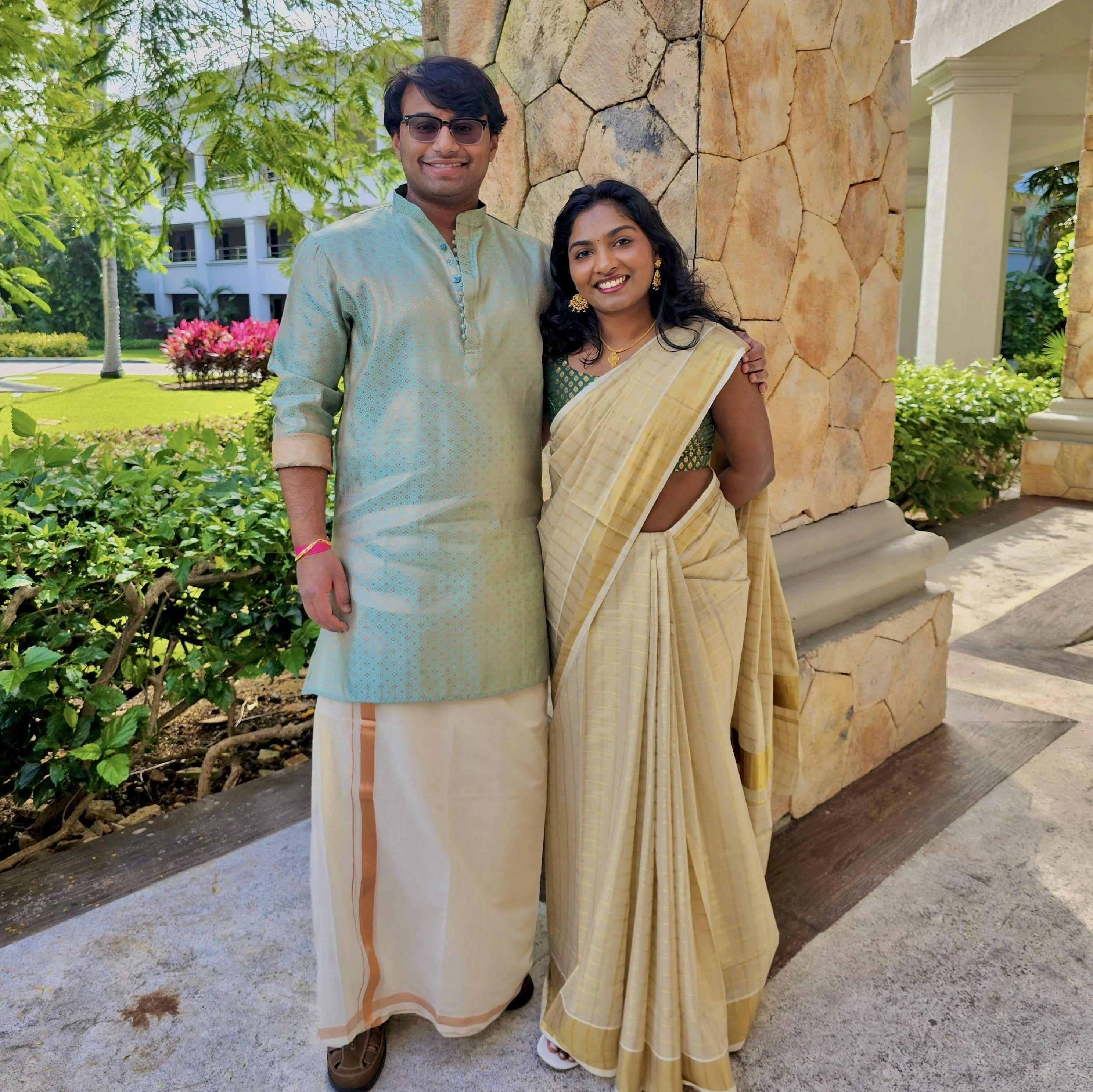 Our first wedding together (Nitya's cousin)!