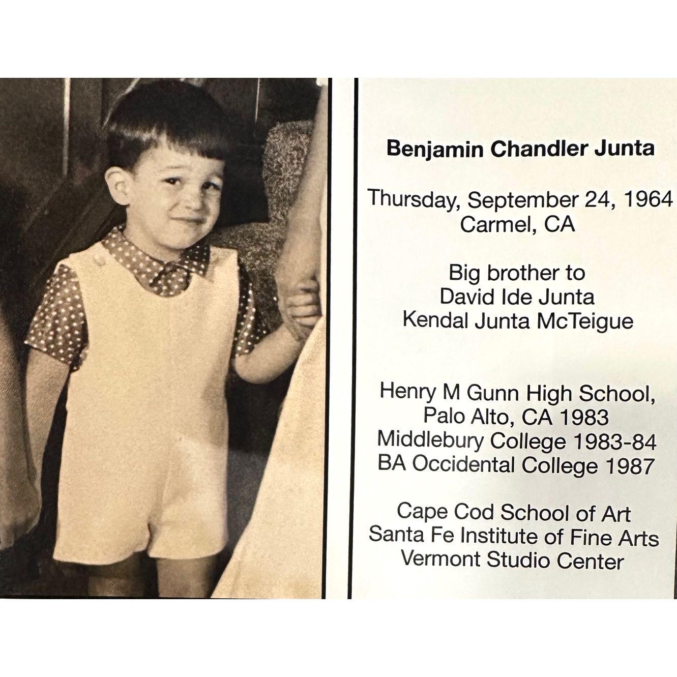 Photo taken in Berkeley, CA on the day of Ben's aunt's wedding. Doesn't look like he was too excited to be the ring bearer.