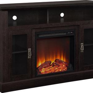 Dorel Home Furnishings - Ameriwood Home Chicago Electric Fireplace TV Console for TVs up to a 50", Espresso