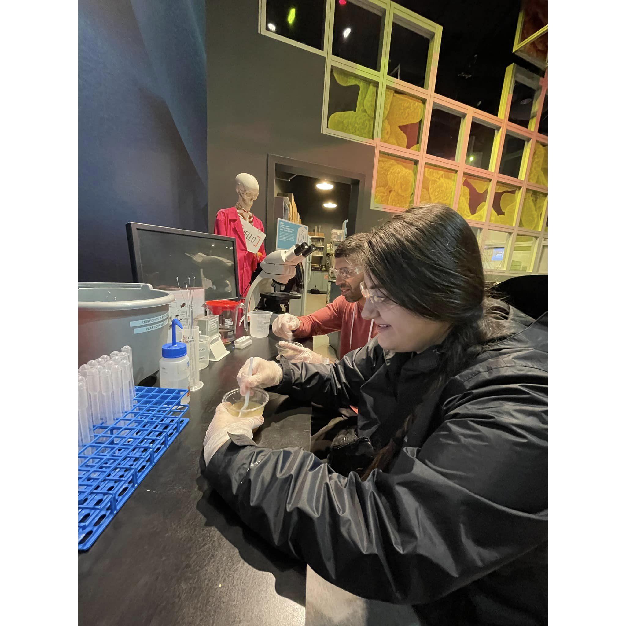 2022: Playing scientist at the Dallas Science Museum.