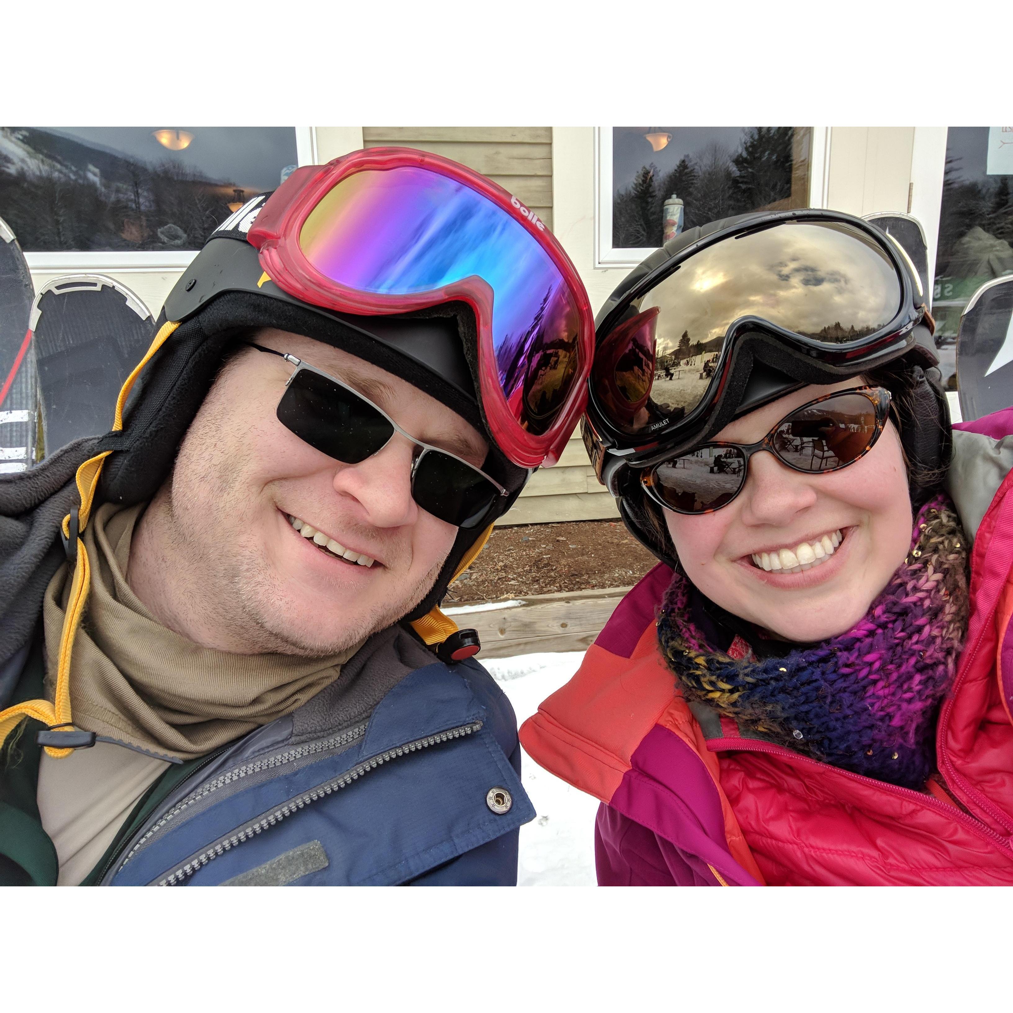 Wade's first time skiing at Burke Mountain Winter 2018