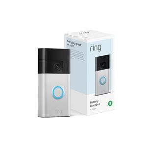 Ring Battery Doorbell (newest model), Head-to-Toe Video, Two-Way Talk, Live View, and motion detection & alerts, Satin Nickel