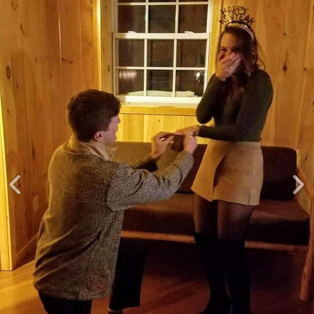 Wyatt proposing to Brandy as the ball dropped on New Years 2018.