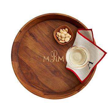 Acacia Circular Wood Tray