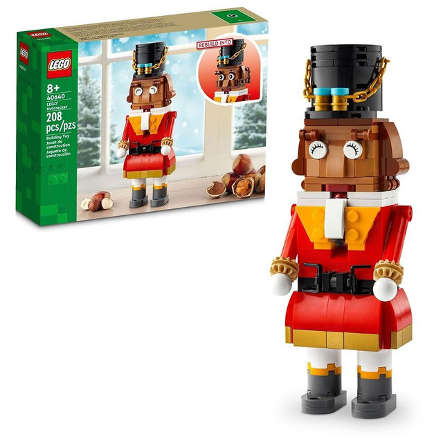 LEGO Nutcracker Christmas Decor - Building Toys for Kids, Boys & Girls, Ages 8+ - Nutcracker Decorations for Home - Gift Ideas for Christmas - Moveable Arms & Mouth - 40640