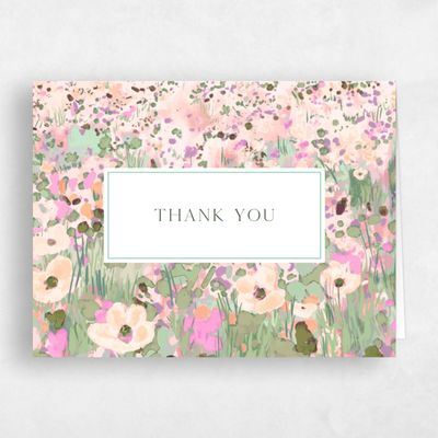 Blush, Pink Wedding Thank You - Alta Landscape