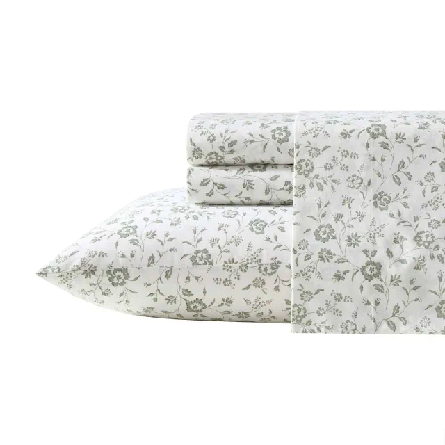 Laura Ashley King Miranda Sheet Set Green