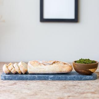 Bread Serving Board with Bowl