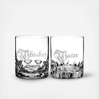 Whiskey & Water Double Old Fashioned Glass, Set of 2