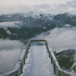 It was a snowy day, but this was our view. It was epic.
