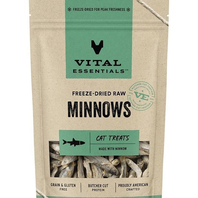 Vital Essentials Freeze Dried Raw Single Ingredient Cat Treats, Minnows, 1 oz