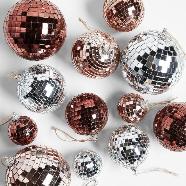 Stevey Disco Ball Christmas Ornaments by Leanne Ford, Set of 12