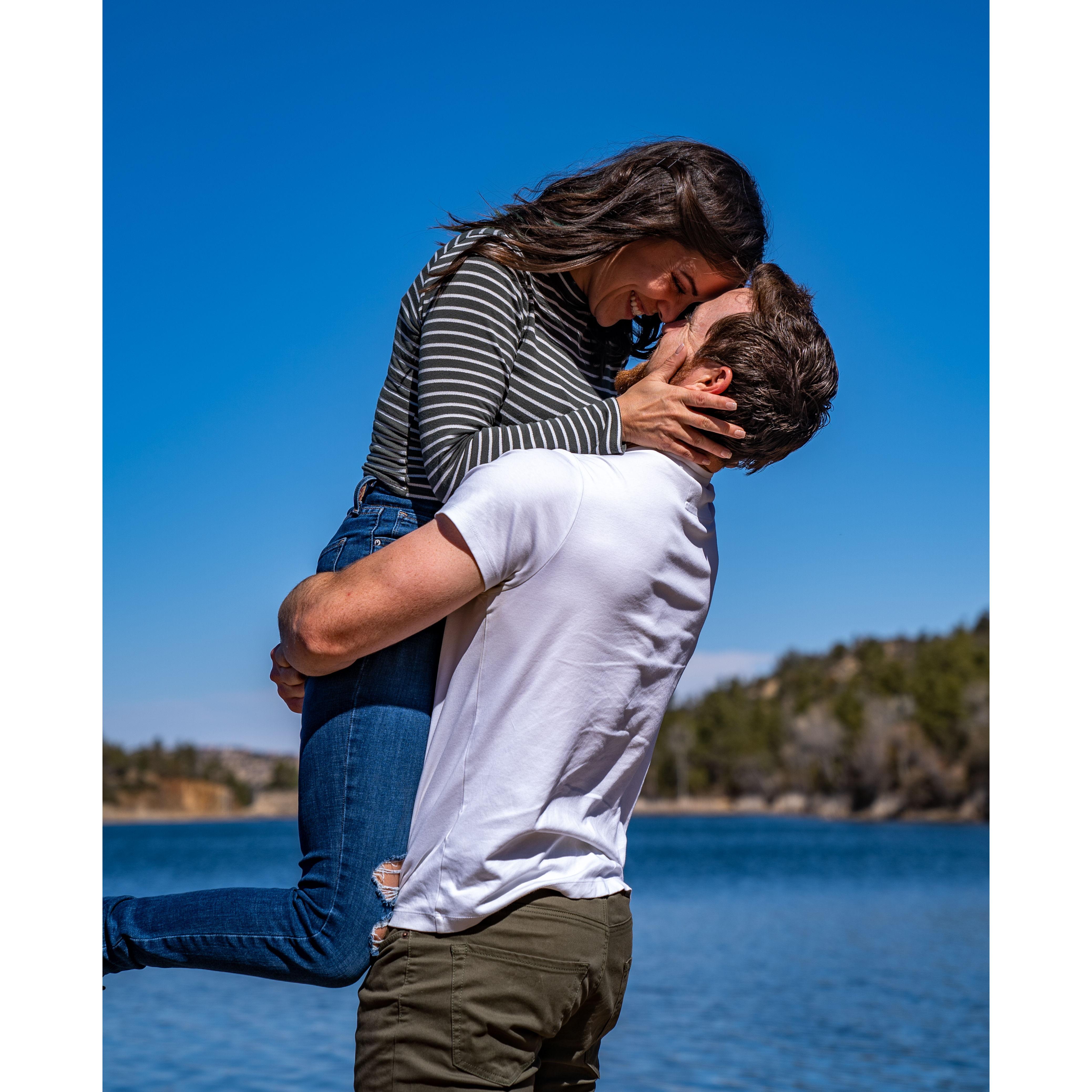 A few short hours before he popped the question